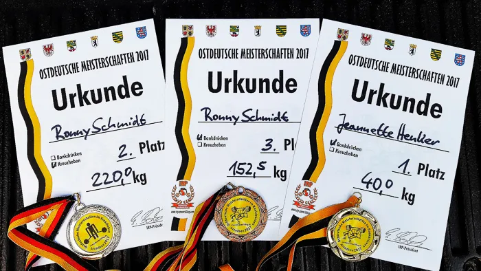 Gold, Silber & Bronze bei der Ostdeutschen Meisterschaft 2017